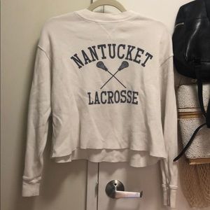 Vintage Brandy White Crop Lacrosse Long-sleeve